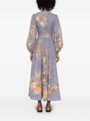Zimmermann Tallow Printed Cotton Midi Dress