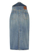 Alexander McQueen denim lång kjol