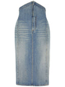 Alexander McQueen denim lång kjol
