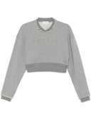 Alexander Mc Queen Logo Cotton Cropped Federt
