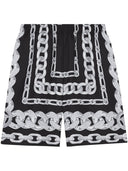 Versace Medusa Chain Silk Shorts