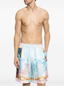 Versace Printed Silk Shorts