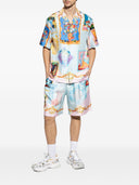 Versace Printed Silk Shorts