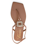 Roger Vivier Viv por las sandalias de tanga de cuero de mar