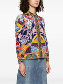Alice + Olivia Willa Printed Silk Shirt