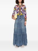 Alice + Olivia Willa Printed Silk Shirt