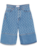 Marine Serre Moon Denim Bermuda Shorts