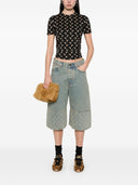 Marine Serre Moon Denim Bermuda Shorts