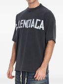 Balenciaga Tape Type Cotton T Shirt
