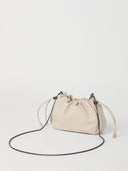 Brunello Cucinelli Soft Leather Bucket Bag With Chain Strap