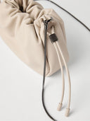 Brunello Cucinelli Soft Leather Bucket Bag With Chain Strap