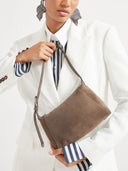 BRUNELO Cucinelli Suede BC Duo Borsa con dettagli luccicanti