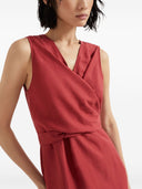 Brunello Cucinelli Wrap Effect Linen Dress