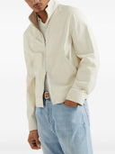 Chaqueta de bombardero de cuero reversible de Brunello Cucinelli