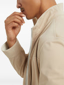 Chaqueta de bombardero de cuero reversible de Brunello Cucinelli