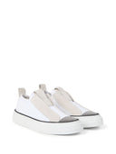Brunello Cucinelli Slip On Sneakers With Shiny Toe