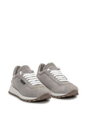 Brunello Cucinelli Suede Sneakers avec des détails brillants