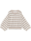 Brunello Cucinelli Striped Linen Crewneck Sweater