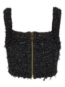 Balmain Tweed Cropped Top