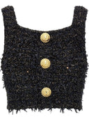 Balmain Tweed Cropped Top
