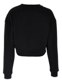 Balmain Logo Organic Cotton Cropped Sweatshirt