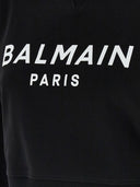 Balmain Logo Organic Cotton Cropped Sweatshirt