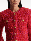 Balmain Tweed bijgesneden jas