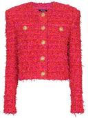 Balmain Tweed bijgesneden jas