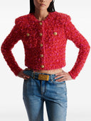 Balmain Tweed bijgesneden jas