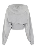 Adidas af Stella Mc Cartney Organic Cotton beskåret hættetrøje