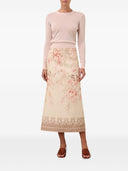Zimmermann Printed Linen Pencil Skirt