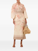 Zimmermann Printed Linen Pencil Skirt