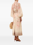 Zimmermann Printed Linen Pencil Skirt