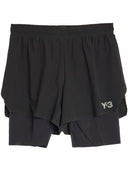 y 3慢跑短裤