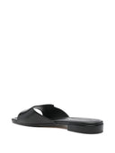 Jimmy Choo Dina Flat Leather Sandals