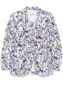 Alberto Biani Printed Silk Double Breasted Jacket