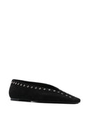 Toteme Main Suede Leather Lace Up Ballets