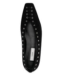 Toteme Main Suede Leather Lace Up Ballets