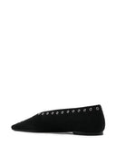 Toteme Main Suede Leather Lace Up Ballets