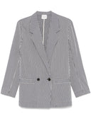 Alysi Striped Double Breasted Jacket