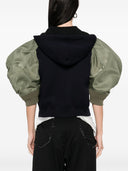 Sacai Cotton And Nylon Zipped Hoodie