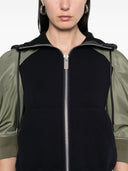 Sacai Cotton And Nylon Zipped Hoodie