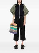 Sacai Cotton And Nylon Zipped Hoodie
