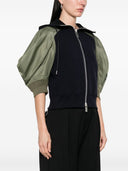 Sacai Cotton And Nylon Zipped Hoodie