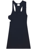 Courreges antes de 90 's Mini vestido de algodón acanalado