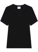 Courreges pre logotipo camiseta de algodón