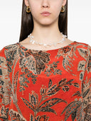 Pierre Louis Mascia Printed Silk Maxi Dress