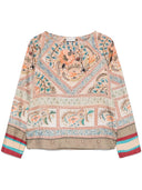 Pierre Louis Mascia Blusa de seda estampada