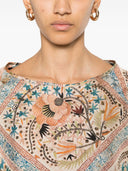 Pierre Louis Mascia Blusa de seda estampada