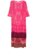 Vestido maxi de seda estampado de Pierre Louis Mascia